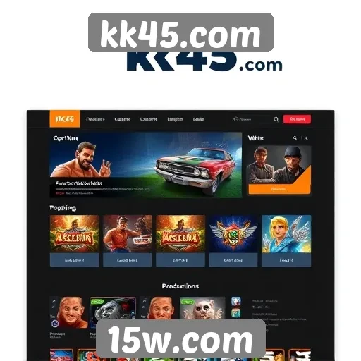 Análise da interface de usuário do site kk45.com